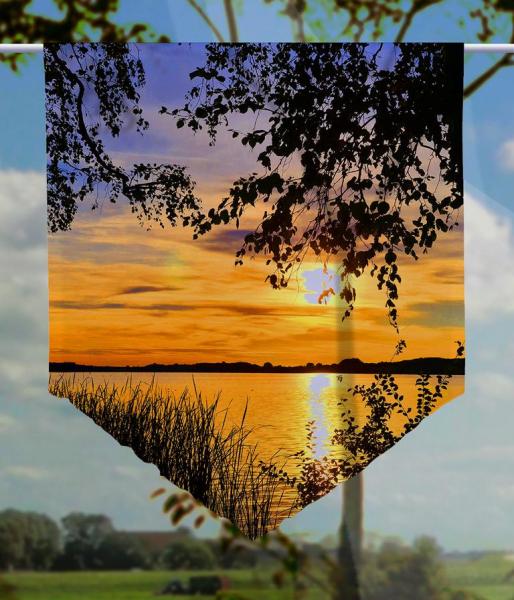 Abendstimmung am See, Scheibenhänger spitz